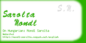 sarolta mondl business card